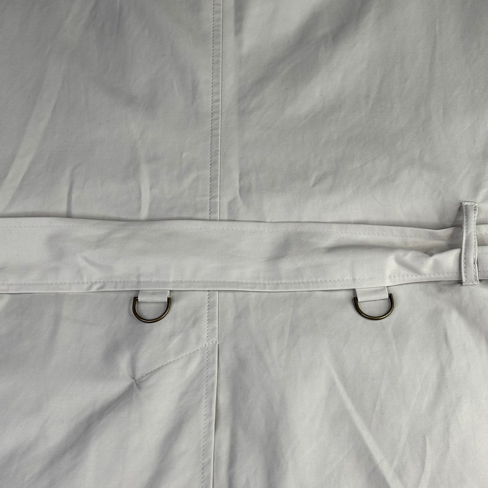 Brooks Brothers Trench Coat Men 46R Beige Regent Fit Belted Cotton Blend Check - Picture 12 of 12